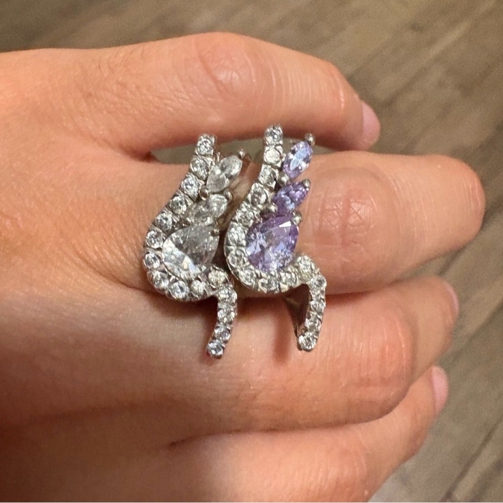 Antique Elegant Silver and genuine stones rings